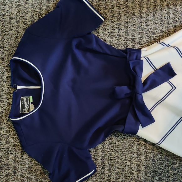 Vintage Sailor Knit Dress, Size Small - Picture 2 of 9